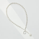 Collier pendentif goutte de perles baroques en argent sterling 925 Etoilelier